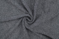 Tissu Maille Pull Côtelé Chiné Gris -Au Mètre