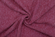 Tissu Maille Pull Côtelé Chiné Rouge -Au Mètre
