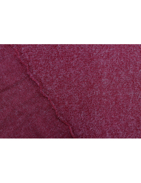 Tissu Maille Pull Côtelé Chiné Rouge -Au Mètre