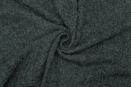 Tissu Maille Pull Côtelé Chiné Vert Sapin -Au Mètre