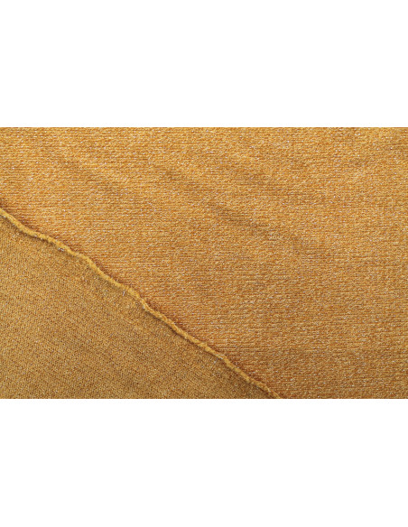Tissu Maille Pull Côtelé Lurex Safran -Au Mètre