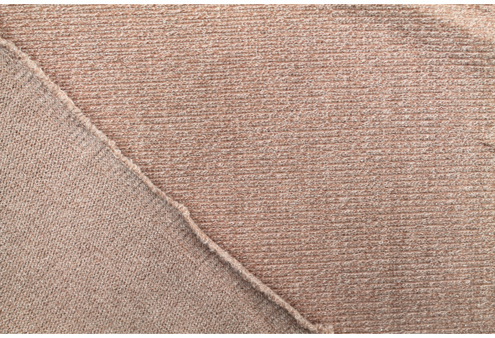 Tissu Maille Pull Côtelé Lurex Rose poudré -Au Mètre