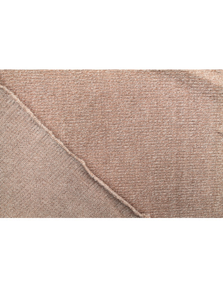 Tissu Maille Pull Côtelé Lurex Rose poudré -Au Mètre