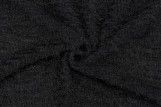 Tissu Maille Tricot à Poils Brillant Noir -Au Mètre