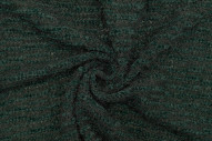 Tissu Maille Tricot à Poils Brillant Vert Sapin -Au Mètre
