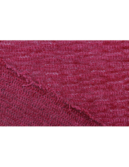 Tissu Maille Tricot à Poils Brillant Rouge -Au Mètre