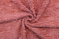 Tissu Maille Tricot à Poils Brillant Rouille -Au Mètre