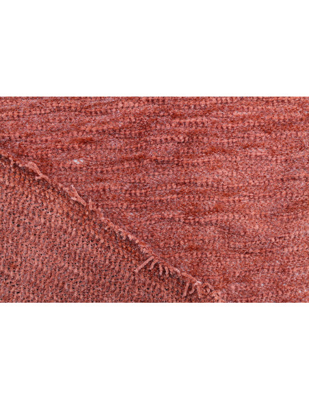 Tissu Maille Tricot à Poils Brillant Rouille -Au Mètre