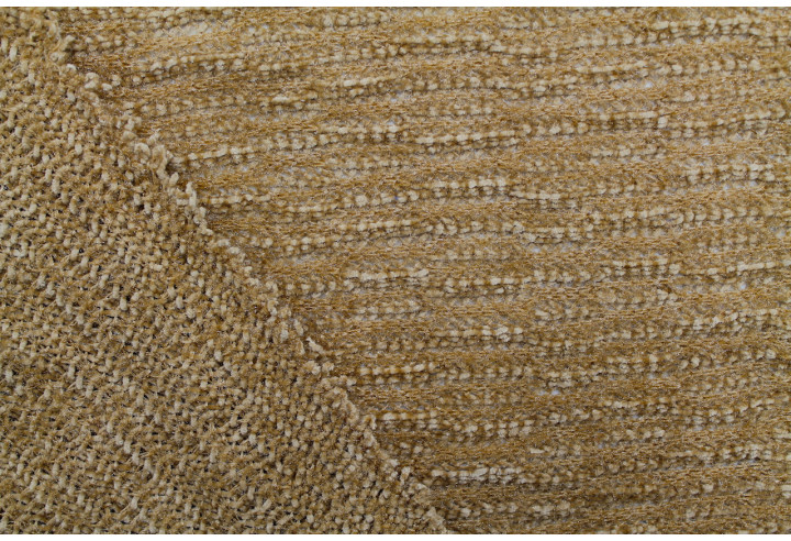 Tissu Maille Tricot à Poils Brillant Beige -Au Mètre