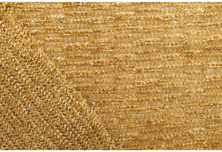 Tissu Maille Tricot à Poils Brillant Safran -Au Mètre