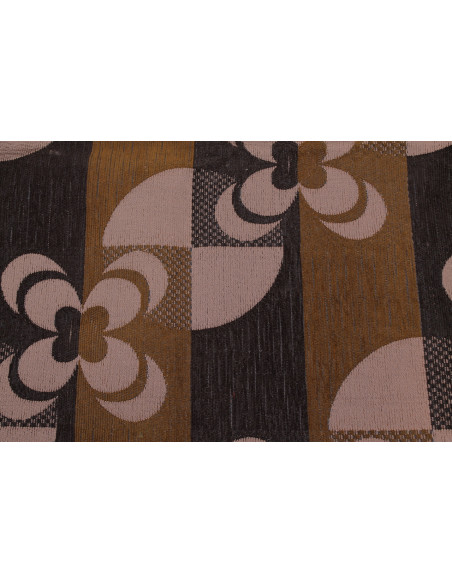 Tissu Jacquard d'Ameublement Fleur Saumon -Au Mètre