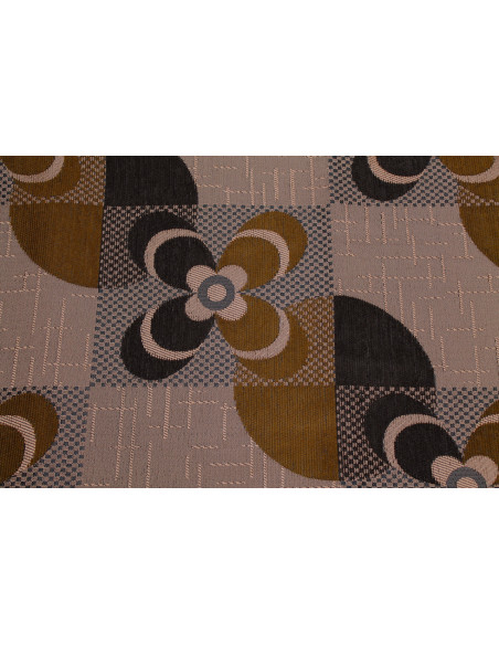 Tissu Jacquard d'Ameublement Fleur Saumon -Au Mètre