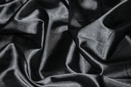 Tissu Satin Elasthanne Noir -Au Mètre