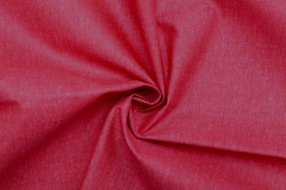 Tissu Bachette Coton Uni Rouge -Au Mètre