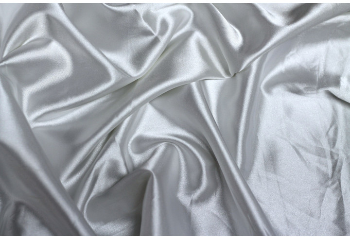 Tissu Satin Elasthanne Blanc -Au Mètre