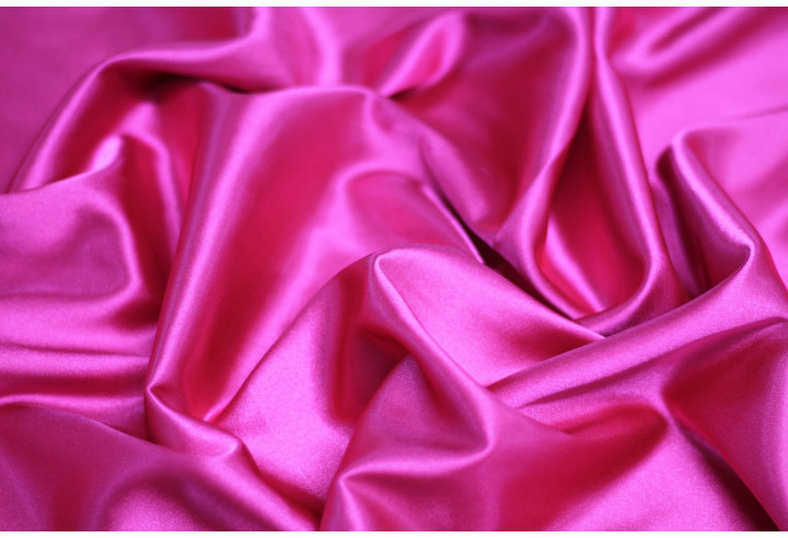 Tissu Satin Elasthanne Fuchsia -Au Mètre