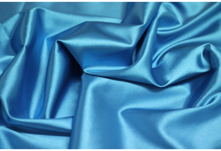Tissu Satin Elasthanne Turquoise -Au Mètre