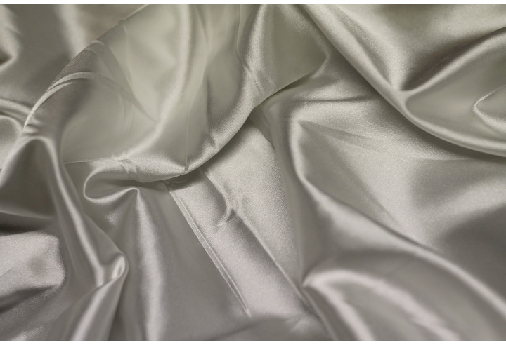 Tissu Satin Elasthanne Ecru -Au Mètre