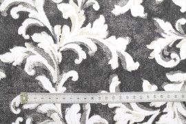 Tissu Bachette Coton Imprimé Tableau Gris foncé -Au Mètre