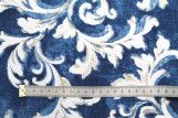 Tissu Bachette Coton Imprimé Tableau Bleu -Au Mètre