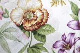 Tissu Bachette Coton Imprimé Jardin Rose -Au Mètre