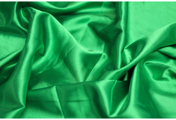 Tissu Satin Elasthanne Vert -Au Mètre