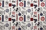 Tissu Coton Cretonne Mickey Vintage Beige -Au Mètre