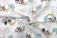 Tissu Coton Cretonne Minnie Sirène -Au Mètre