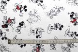 Tissu Coton Cretonne Mickey et Minnie Blanc -Au Mètre
