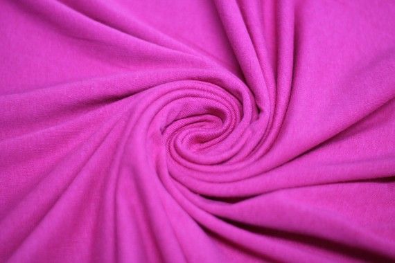 Tissu Jersey Coton Fuchsia -Au Mètre
