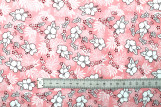 Tissu Popeline Coton Imprimé Fleur Lizzie Rose -Au Mètre