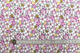 Tissu Popeline Coton Imprimé Fleur de Lys Gris -Au Mètre