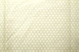 Tissu Popeline Coton Imprimé Fond Ecru Pois Blanc -Au Mètre