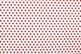 Tissu Popeline Coton Imprimé Fond Blanc Pois Rouge -Au Mètre