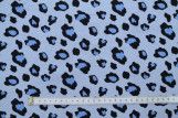 Tissu Flanelle Coton Imprimé Léopard Bleu -Au Mètre