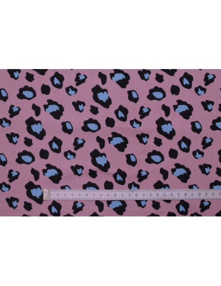 Tissu Flanelle Coton Imprimé Léopard Rose -Au Mètre