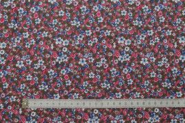 Tissu Flanelle Coton Imprimé Fleur Stella Rose -Au Mètre