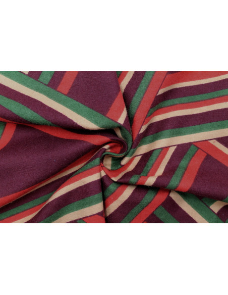 Tissu Flanelle Coton Imprimé Nœud Bordeaux -Au Mètre