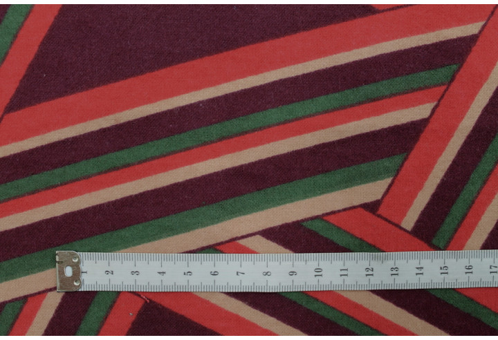 Tissu Flanelle Coton Imprimé Nœud Bordeaux -Au Mètre
