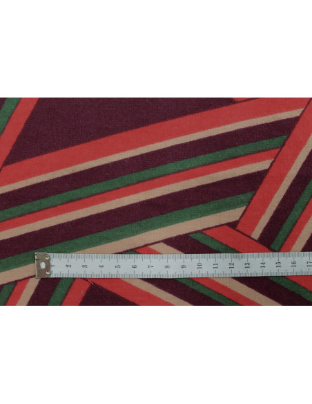 Tissu Flanelle Coton Imprimé Nœud Bordeaux -Au Mètre