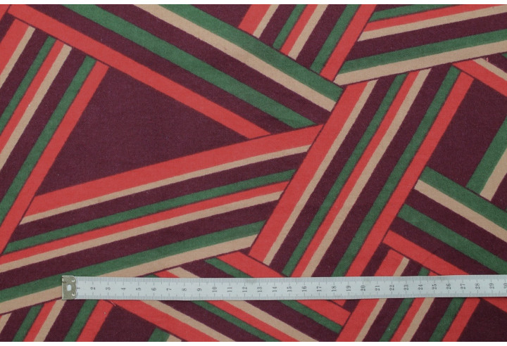 Tissu Flanelle Coton Imprimé Nœud Bordeaux -Au Mètre