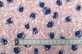Tissu Flanelle Coton Imprimé Fleur Pom Rose -Au Mètre