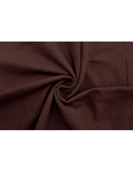 Tissu Flanelle Coton Uni Chocolat -Au Mètre