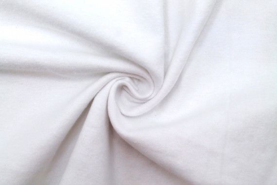 Tissu Flanelle Coton Uni Blanc -Au Mètre