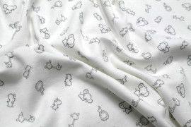 Tissu Jersey Coton Imprimé Mini Jungle -Au Mètre