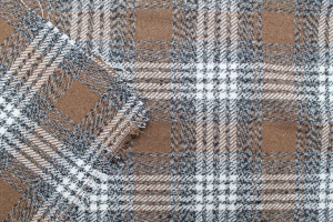 Tissu Lainage Gros Carreaux Camel -Au Mètre 2