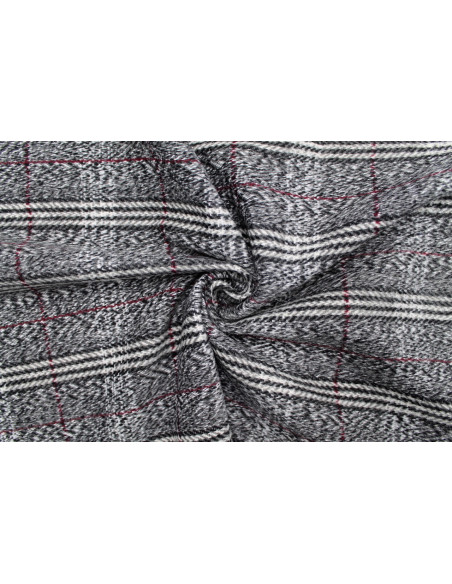 Tissu Lainage Lignées Gris Foncé -Au Mètre