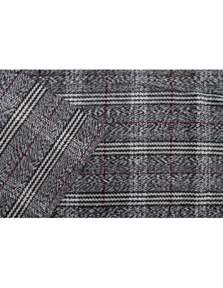Tissu Lainage Lignées Gris Foncé -Au Mètre