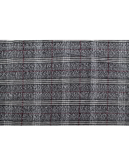 Tissu Lainage Lignées Gris Foncé -Au Mètre