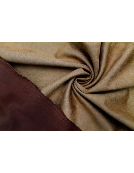 Tissu Néoprène Scuba Suédine Camel foncé -Au Mètre